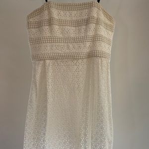 White strapless dress. Size 10